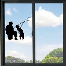 Load image into Gallery viewer, Fishing Buddies Kid And Grandpa/Dad Vinyl Decal
