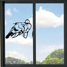 Load image into Gallery viewer, Leaning Bike Racer Vinyl Decal
