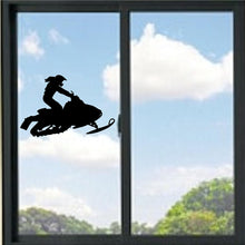 Load image into Gallery viewer, Girl Snowmobiler/Sledder Vinyl Decal
