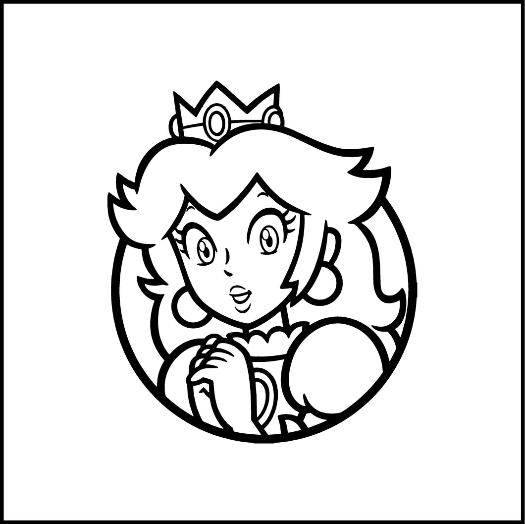 Princess Peach Mario Bros Vinyl Decal/Sticker