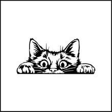 Load image into Gallery viewer, Cat Peeking #3 Vinyl Decal
