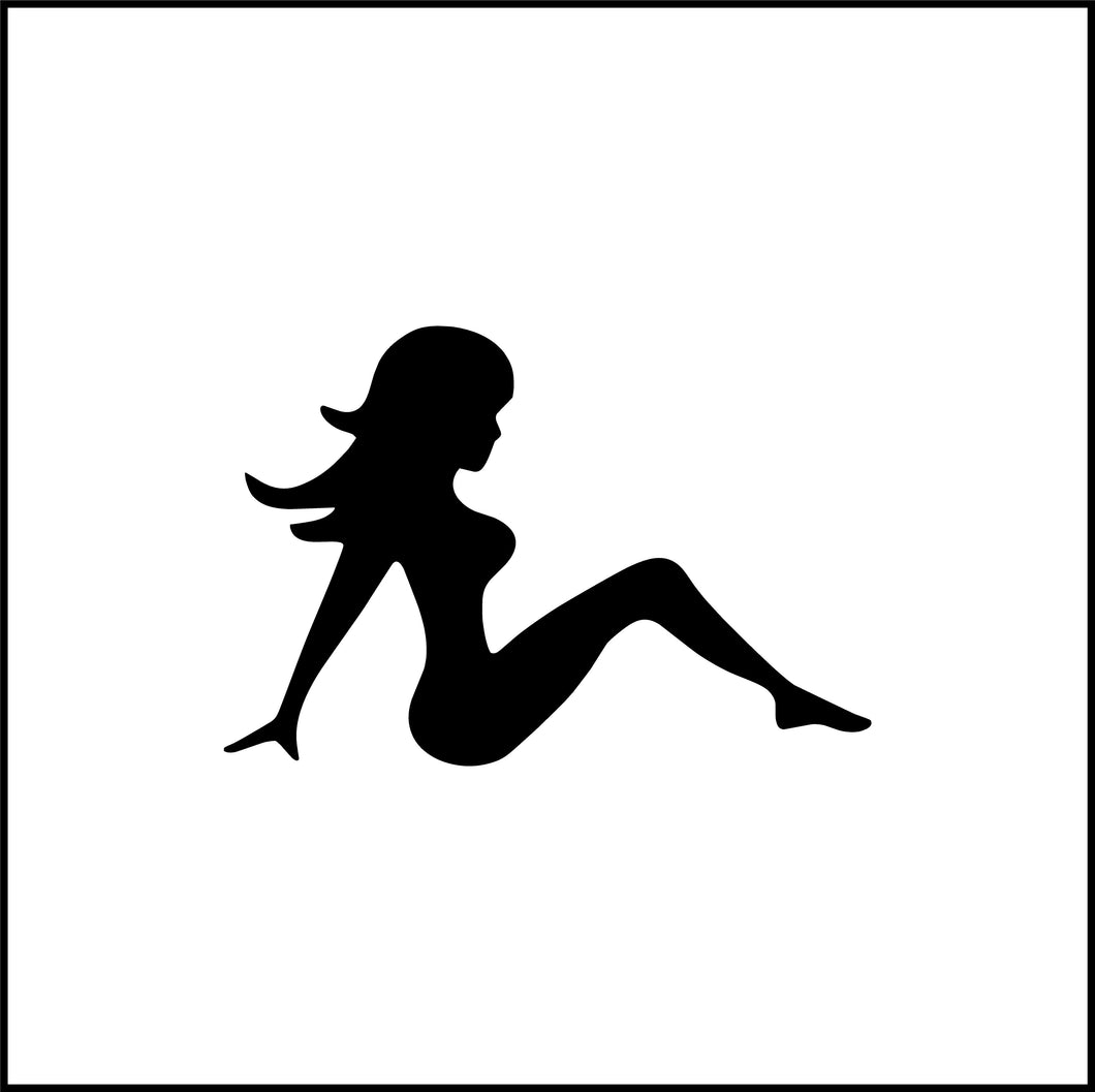 Sexy Girl Trucker/Mudflap Vinyl Decal/Sticker