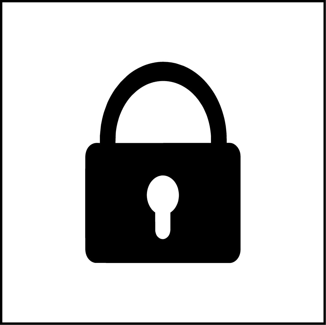 Locked Lock Vinyl Decal