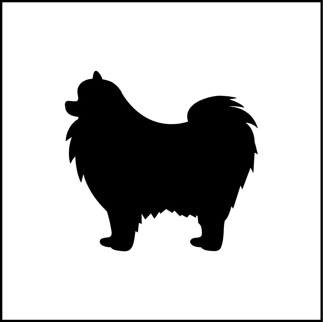 Pomeranian Dog Silhouette Vinyl Decal