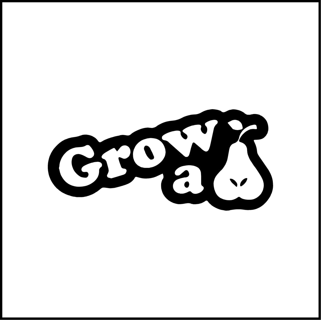 Grow A Pear Funny Vinyl Decal