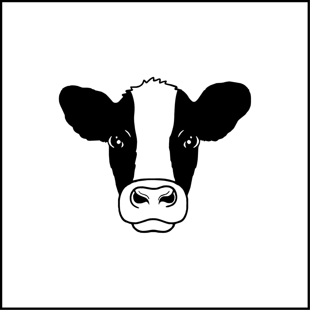 Cow Face/Head Vinyl Decal