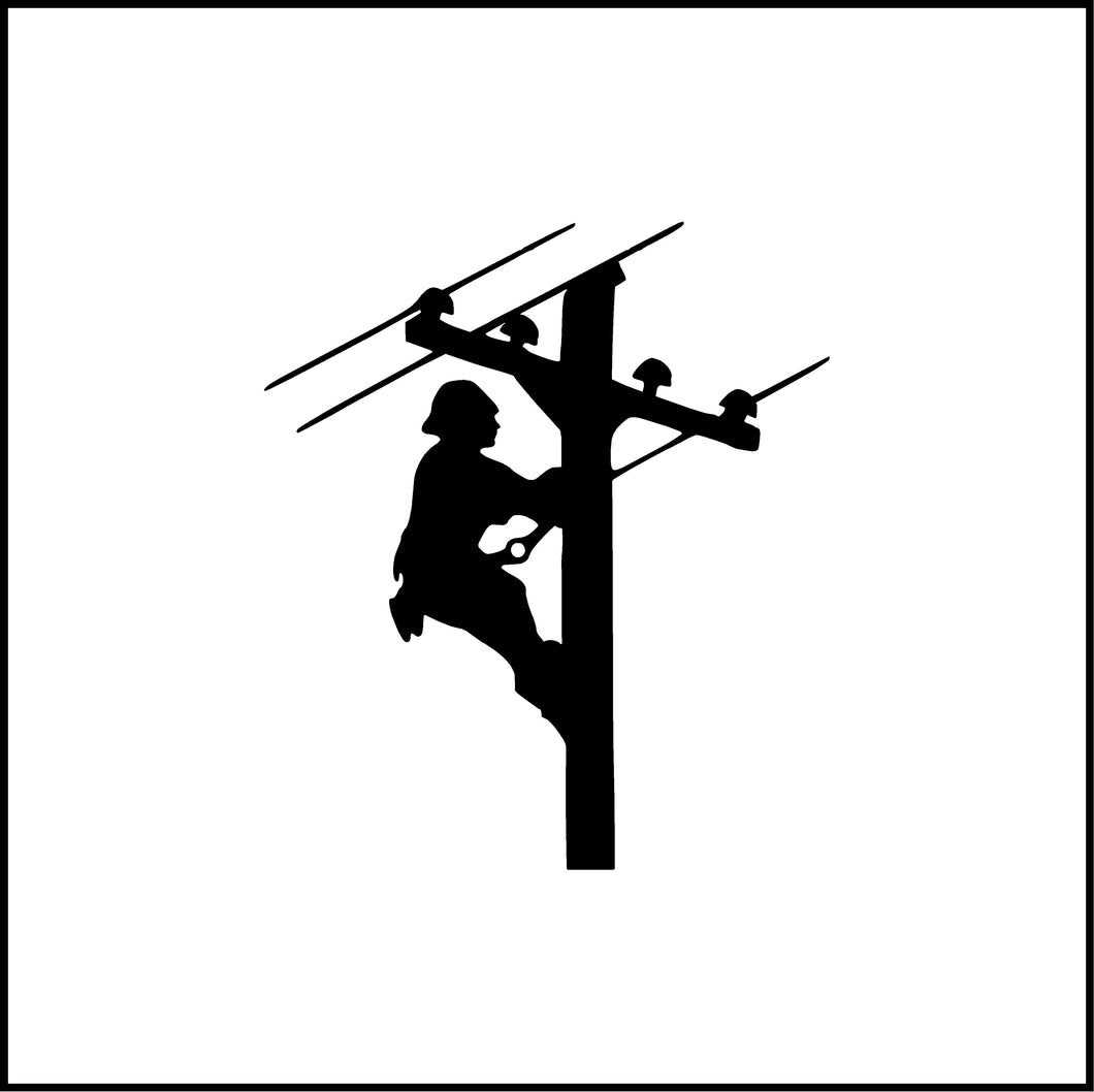 Lineman Electrician Vinyl Decal/Sticker