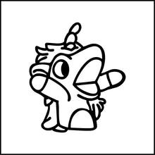 Load image into Gallery viewer, Unicorse Unicorn Bluey Cartoon Vinyl Decal/Sticker
