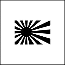 Load image into Gallery viewer, Rising Sun Japanese Flag Vinyl Decal
