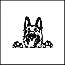 Load image into Gallery viewer, German Shepard Dog Peeking Vinyl Decal
