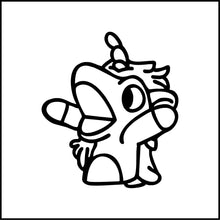 Load image into Gallery viewer, Unicorse Unicorn Bluey Cartoon Vinyl Decal/Sticker
