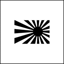 Load image into Gallery viewer, Rising Sun Japanese Flag Vinyl Decal
