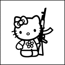 Load image into Gallery viewer, Hello Kitty AK-47 Vinyl Decal/Sticker
