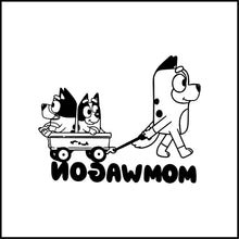 Load image into Gallery viewer, Bluey Cartoon Mom Wagon Vinyl Decal/Sticker
