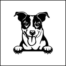 Load image into Gallery viewer, Jack Russel Terrier Peeking Dog Vinyl Decal
