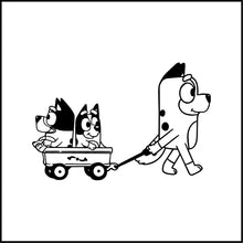 Load image into Gallery viewer, Bluey Cartoon Chili And Kids Vinyl Decal
