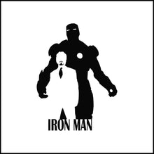 Load image into Gallery viewer, Tony Stark and Iron Man Silhouette Vinyl Decal
