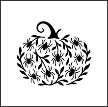 Load image into Gallery viewer, Spider Pumpkin Jack O Lantern Vinyl Decal
