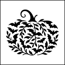Load image into Gallery viewer, Batty Pumpkin Jack O Lantern With Bats Vinyl Decal
