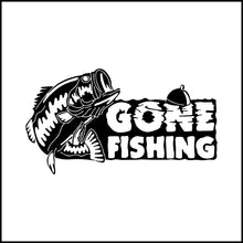 Load image into Gallery viewer, Gone Fishing With Fish Vinyl Decal
