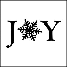 Load image into Gallery viewer, Joy With Snowflake Vinyl Decal
