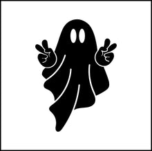 Load image into Gallery viewer, Ghost Giving The Peace Sign Vinyl Decal
