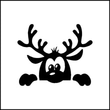 Load image into Gallery viewer, Peeking Reindeer Vinyl Decal

