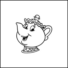 Load image into Gallery viewer, Teapot Ms. Potts Vinyl Decal
