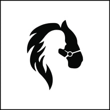 Load image into Gallery viewer, Cowgirl and Horse #2 Silhouette Vinyl Decal
