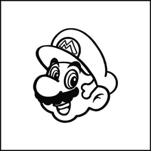 Load image into Gallery viewer, Mario Face/Head Vinyl Decal
