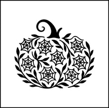 Load image into Gallery viewer, Spider Web Pumpkin Jack O Lantern Vinyl Decal
