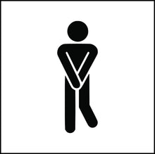 Load image into Gallery viewer, Stickman Funny Bathroom Silhouette Vinyl Decal
