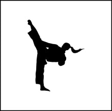 Load image into Gallery viewer, Karate Kickboxing Girl Vinyl Decal
