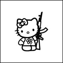 Load image into Gallery viewer, Hello Kitty With Gun Vinyl Decal
