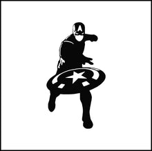 Load image into Gallery viewer, Captain America Silhouette #3 Vinyl Decal
