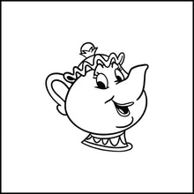 Load image into Gallery viewer, Teapot Ms. Potts Vinyl Decal
