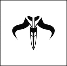 Load image into Gallery viewer, Jaster Mareel Mandalorian Skull Symbol Logo Vinyl Decal
