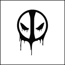 Load image into Gallery viewer, Deadpool Symbol/Logo Dripping Vinyl Decal
