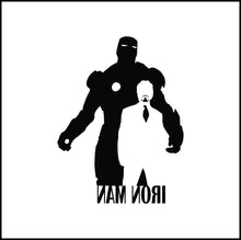 Load image into Gallery viewer, Tony Stark and Iron Man Silhouette Vinyl Decal
