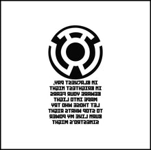 Load image into Gallery viewer, Yellow Lantern Symbol And Words Vinyl Decal
