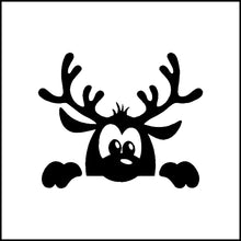 Load image into Gallery viewer, Peeking Reindeer Vinyl Decal
