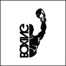 Load image into Gallery viewer, Boxing Words With Boxer Vinyl Decal

