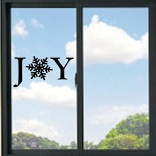 Load image into Gallery viewer, Joy With Snowflake Vinyl Decal
