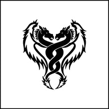 Load image into Gallery viewer, Dragons Wrapped Together Vinyl Decal
