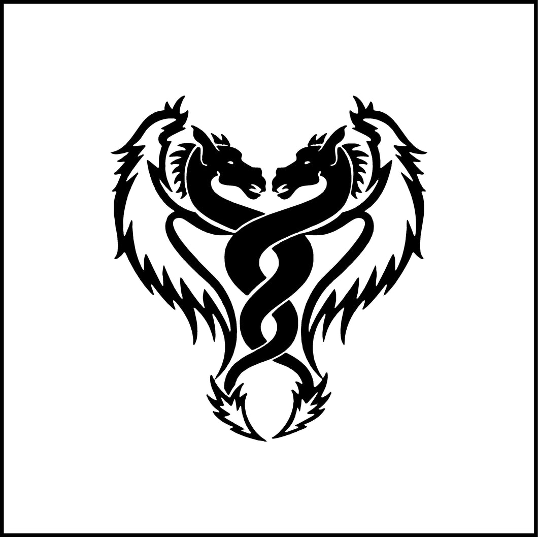Dragons Wrapped Together Vinyl Decal