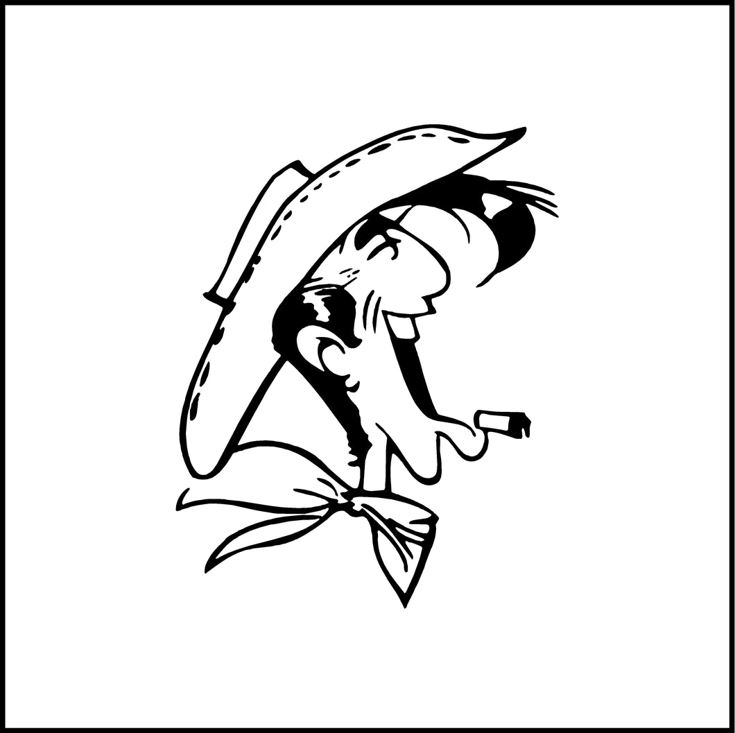 Lucky Luke Cowboy Vinyl Decal