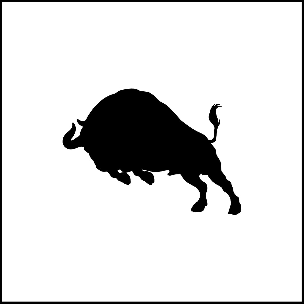 Charging Bull Silhouette Vinyl Decal