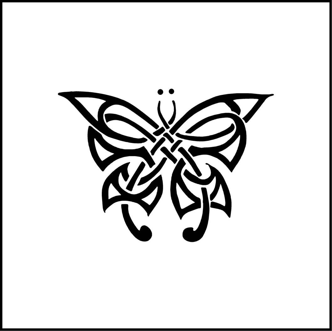 Tribal Butterfly Vinyl Decal