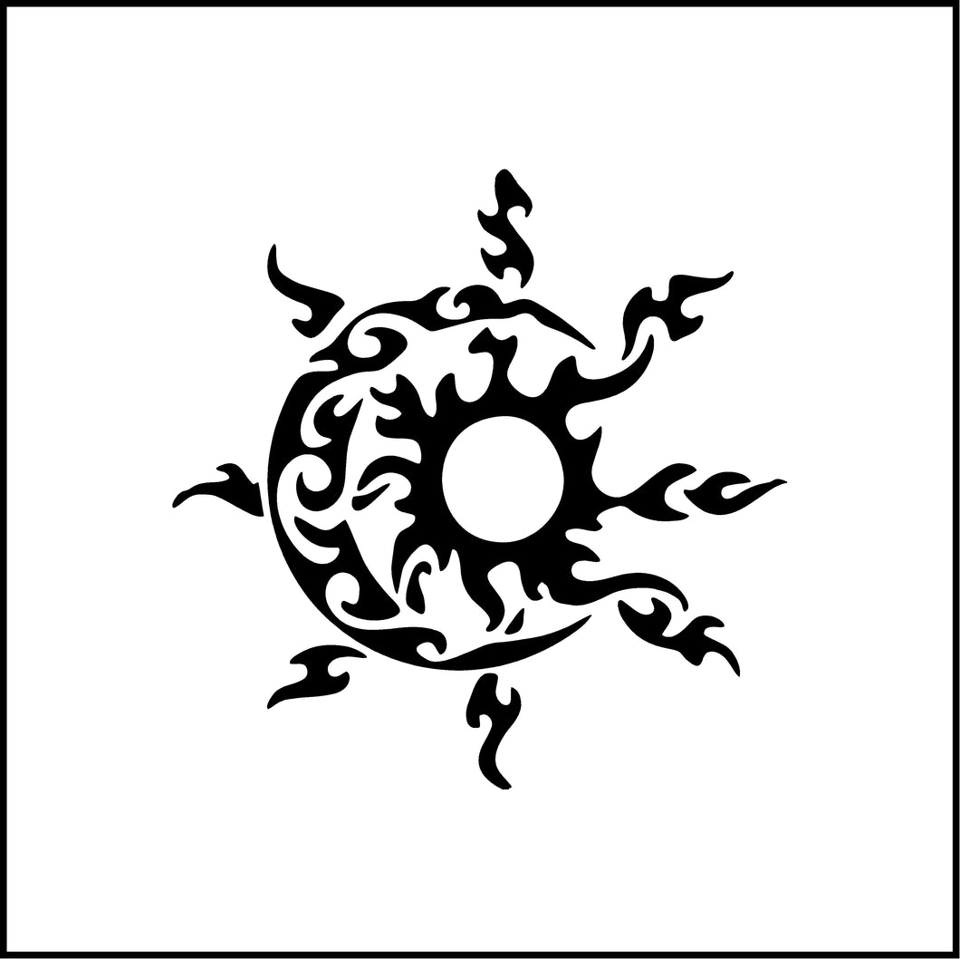 Tribal Sun And Moon Mash Up Vinyl Decal