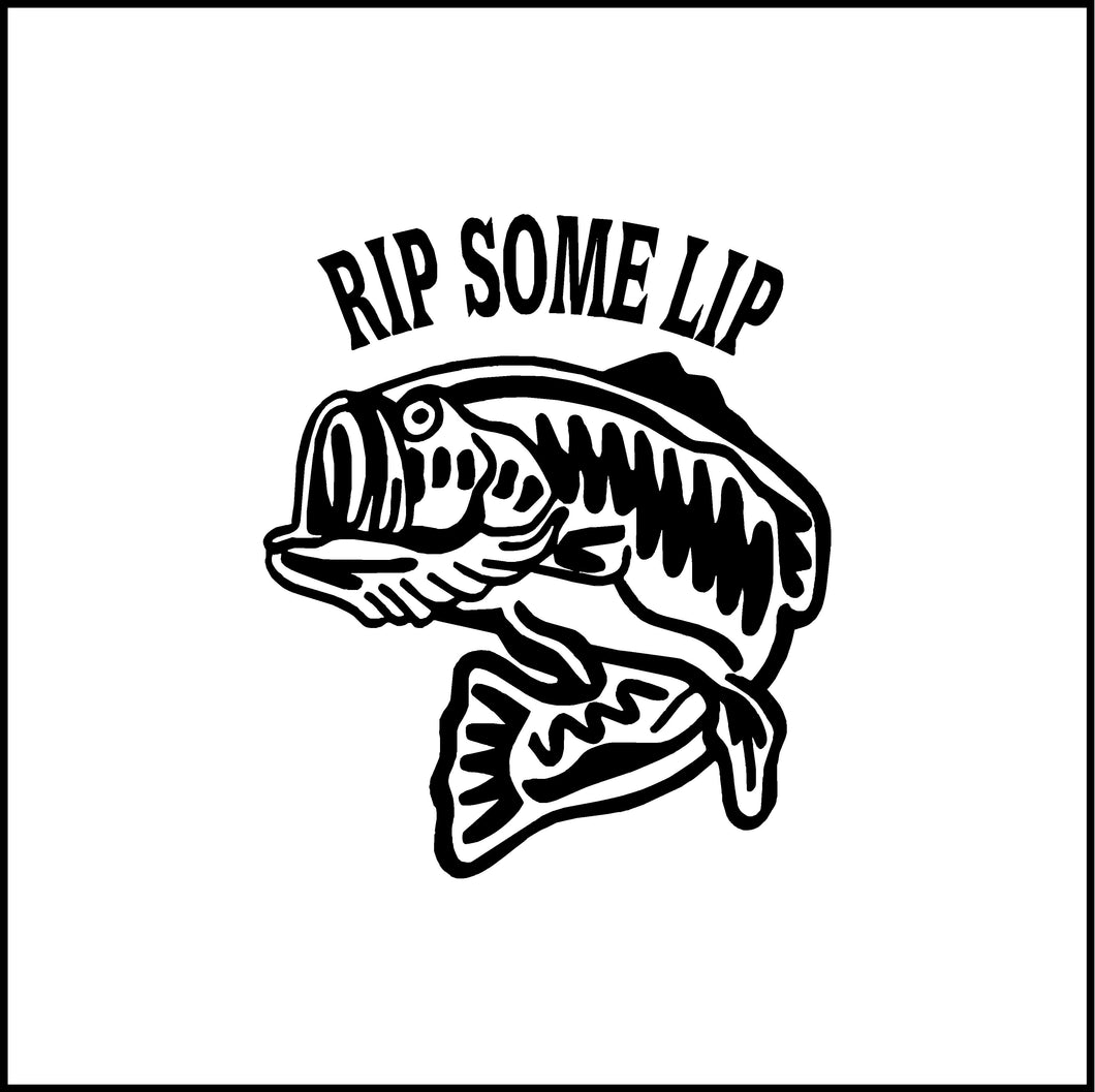 Rip Some Lip Fishing Vinyl Decal